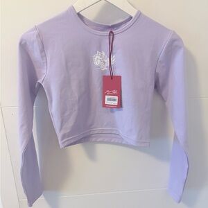 NWT DarcSport THE WOLF AND THE ROSE L/S "ENERGY" TOP IN GHOST ORCHID